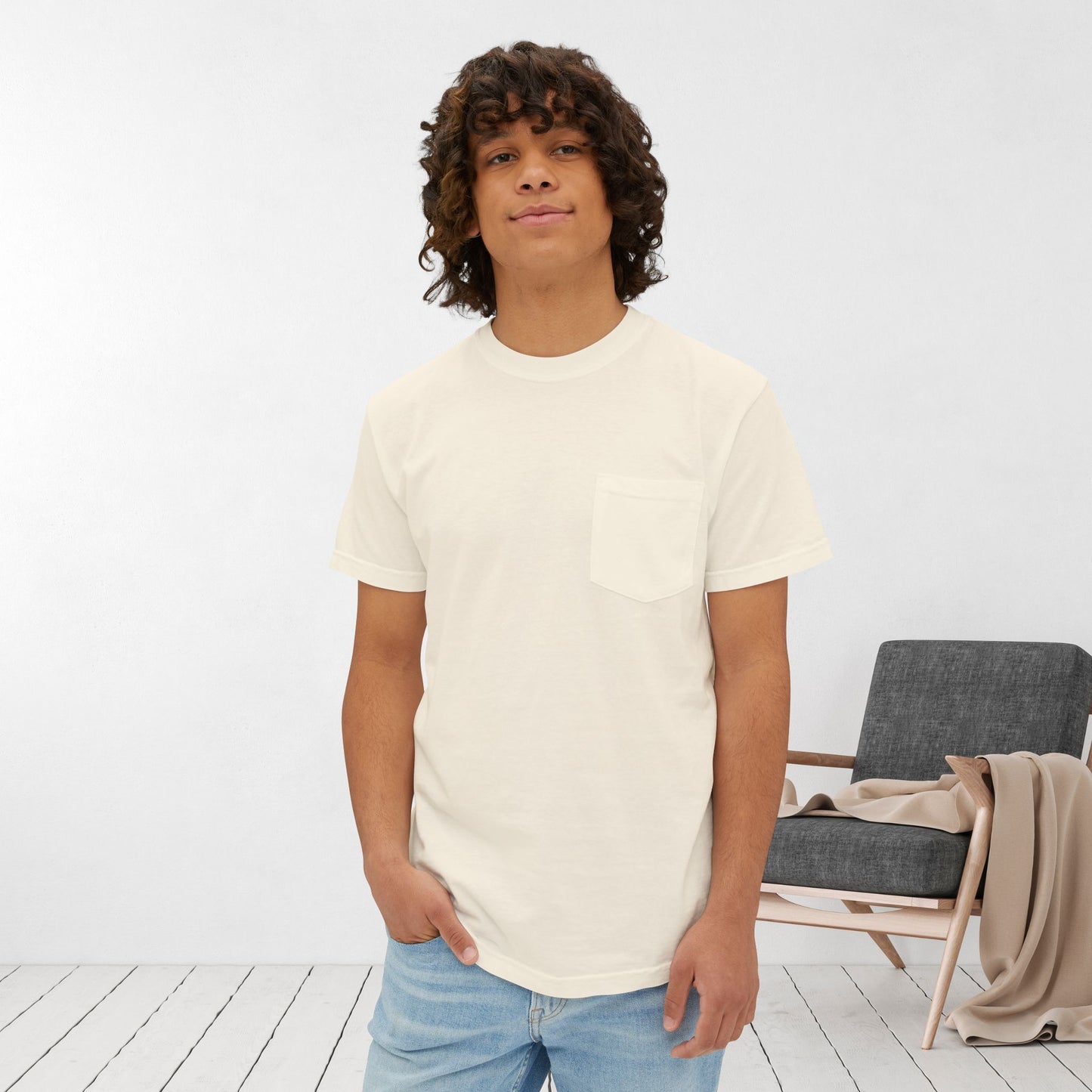 Follow Me & I Will Make You Fishers of Men Comfort Colors Pocket T-Shirt