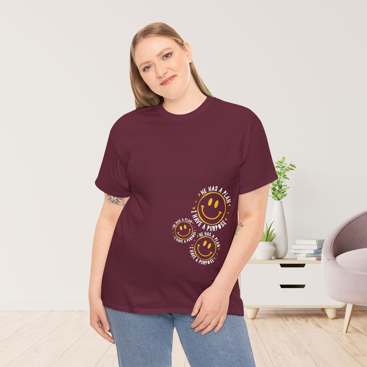 He Has a Plan, I Have a Purpose Heavy Cotton Tee