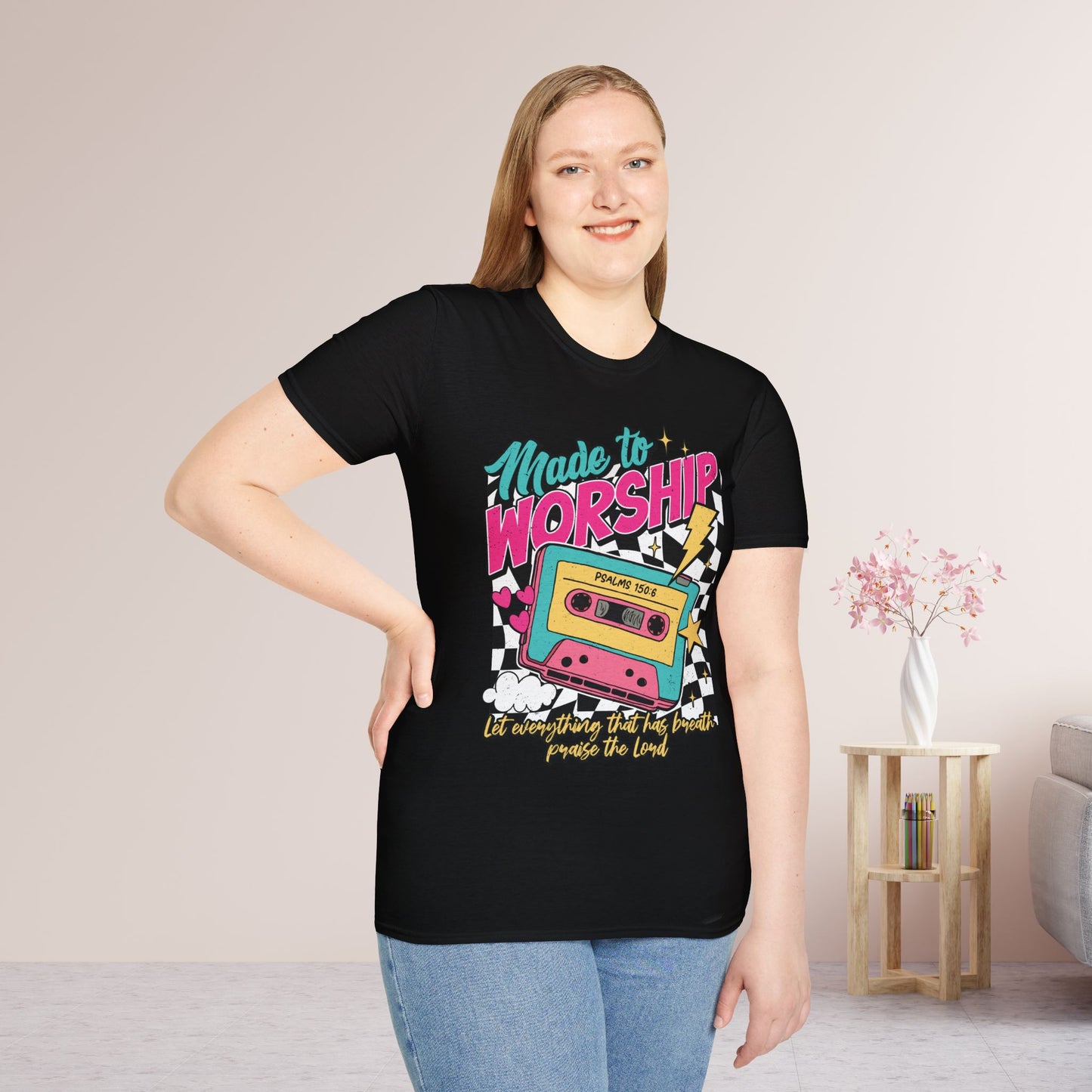 Retro Made to Worship Softstyle T-shirt