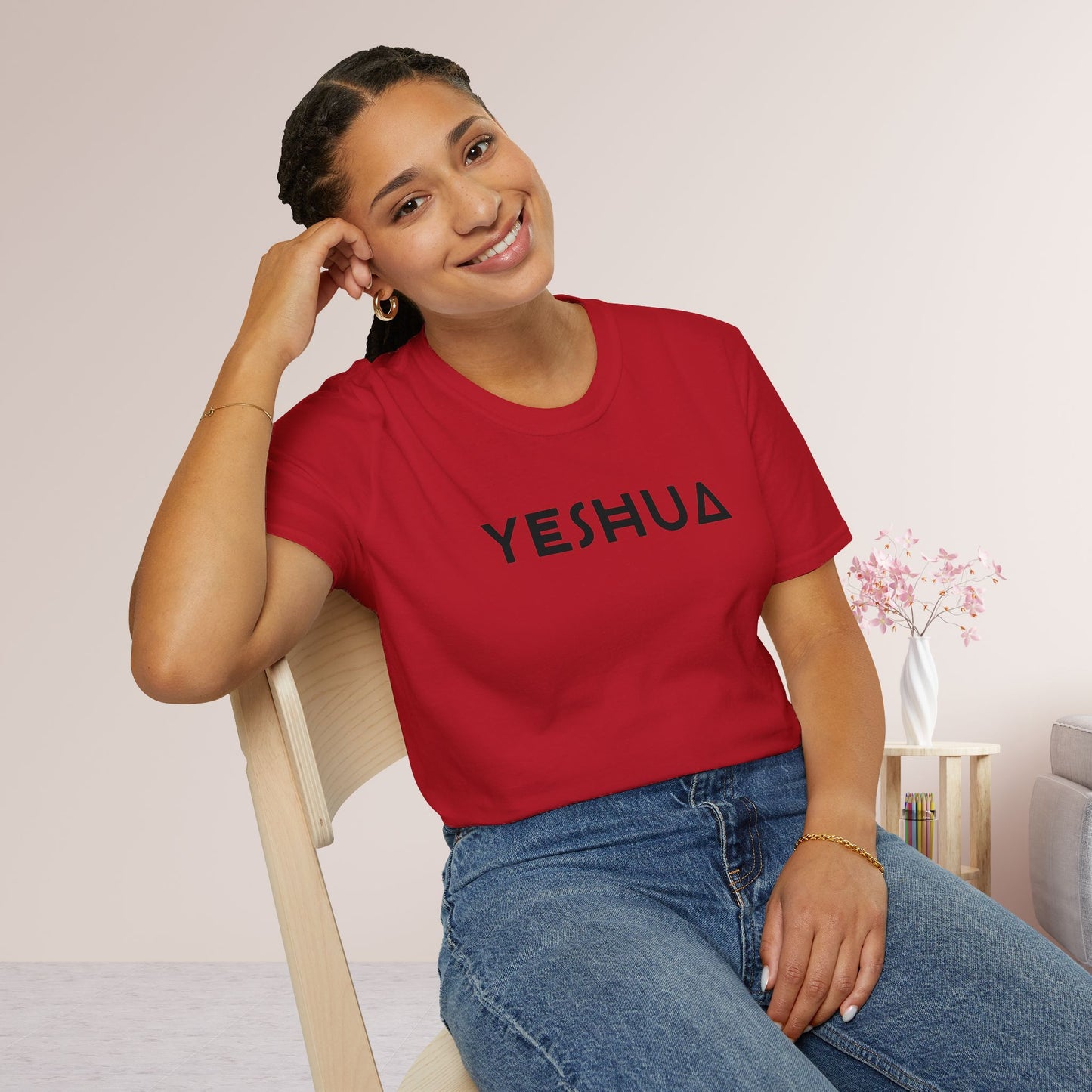 Unisex YESHUA Softstyle T-shirt - Minimalist Christian Shirt