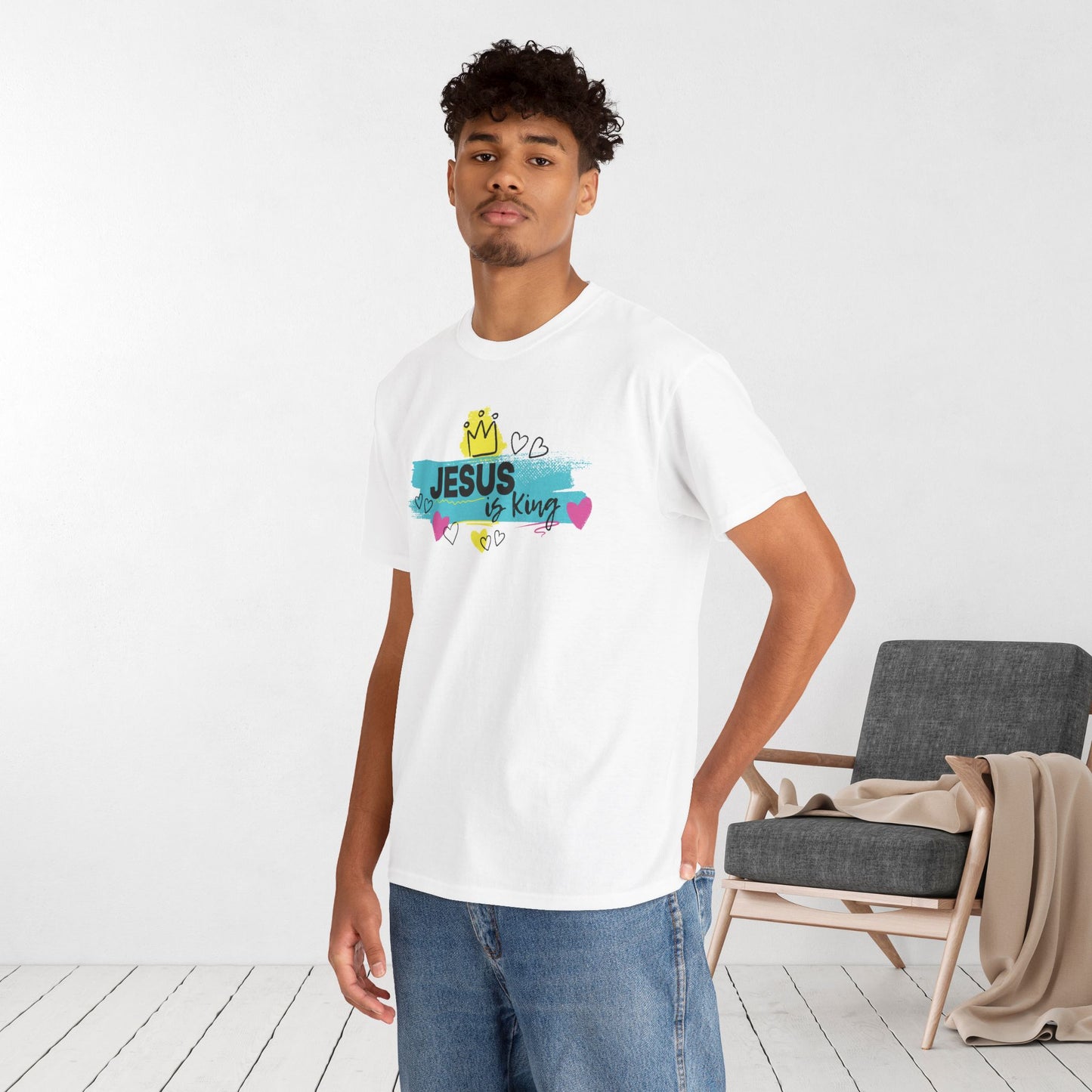 Jesus Is King Heavy Cotton Tee