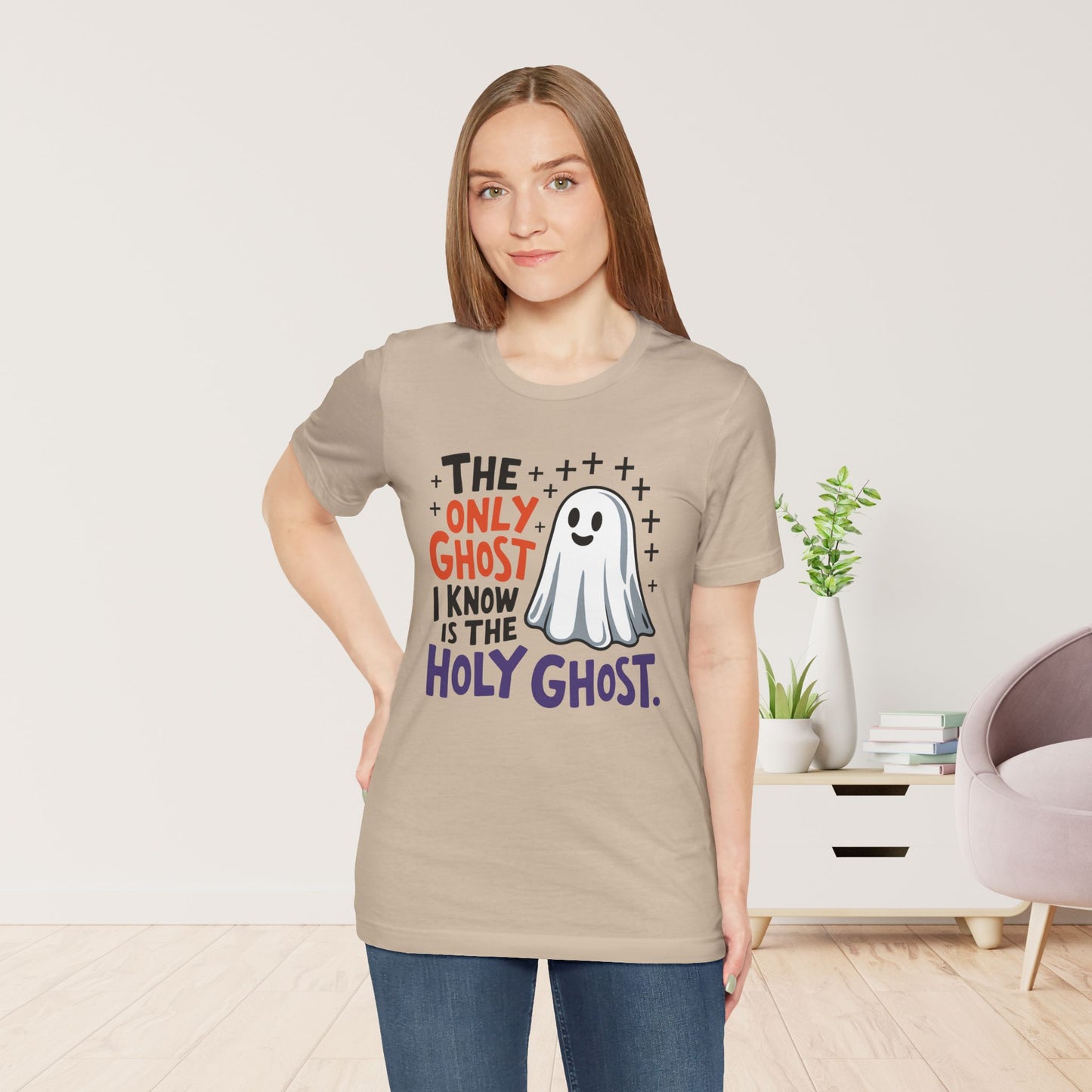The Only Ghost I Know Is The Holy Ghost Soft Cotton Tee - Christian Shirt