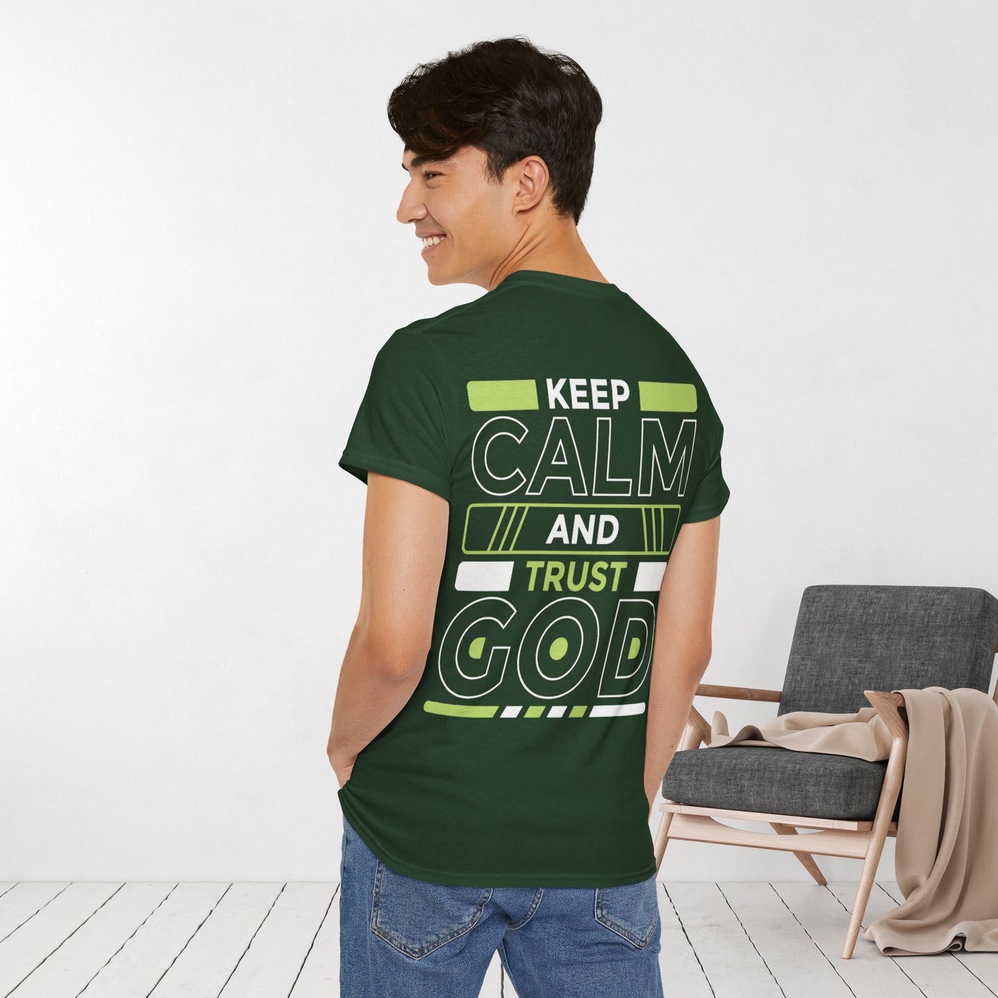Keep Calm and Trust God Heavy Cotton Tee