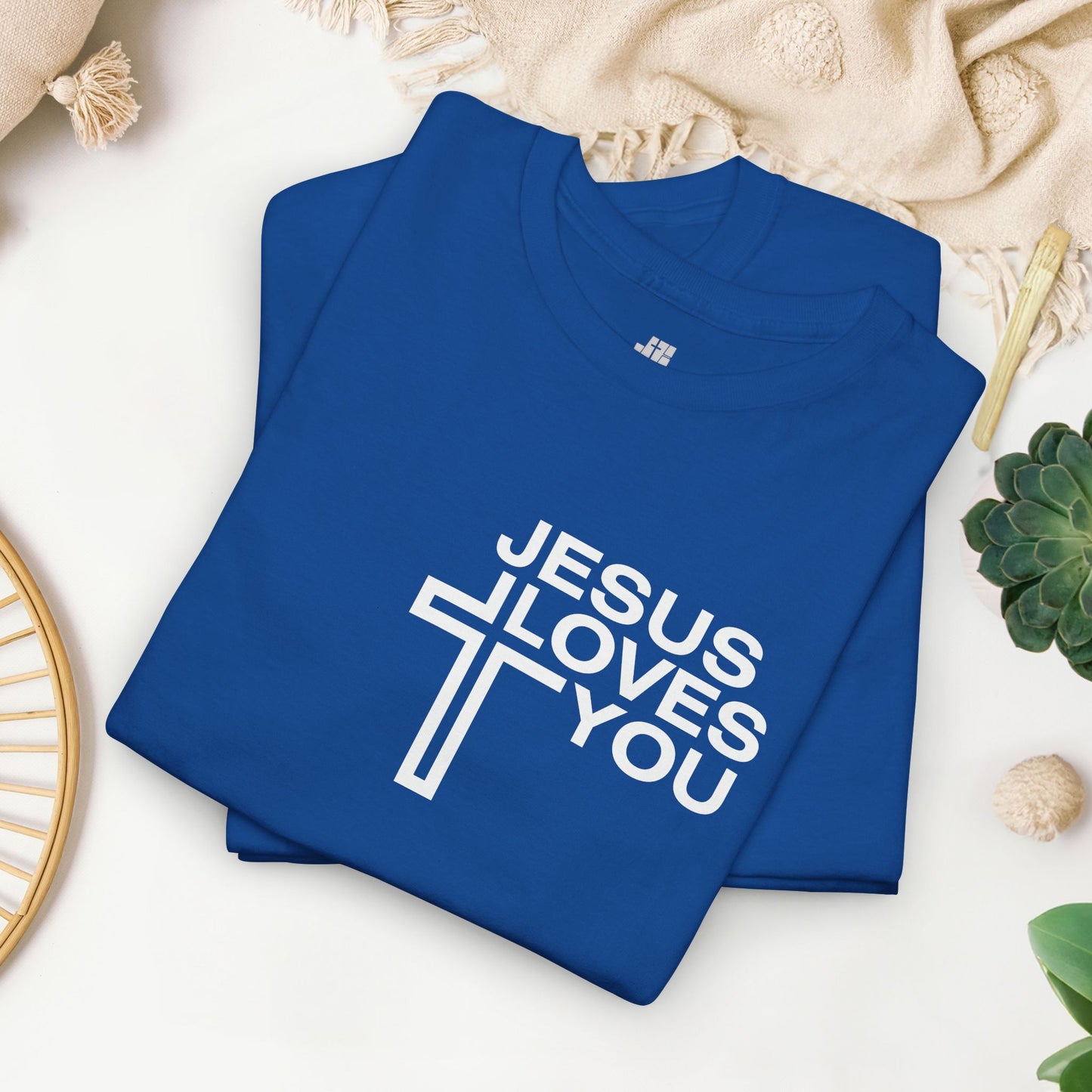 Jesus Loves You Heavy Cotton Tee