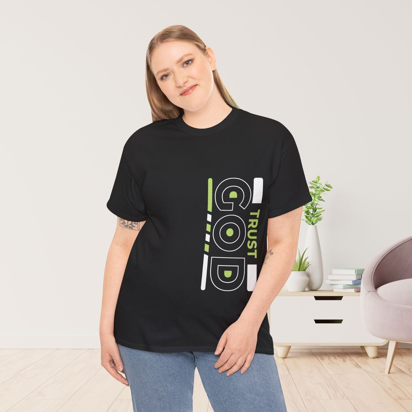 Keep Calm and Trust God Heavy Cotton Tee