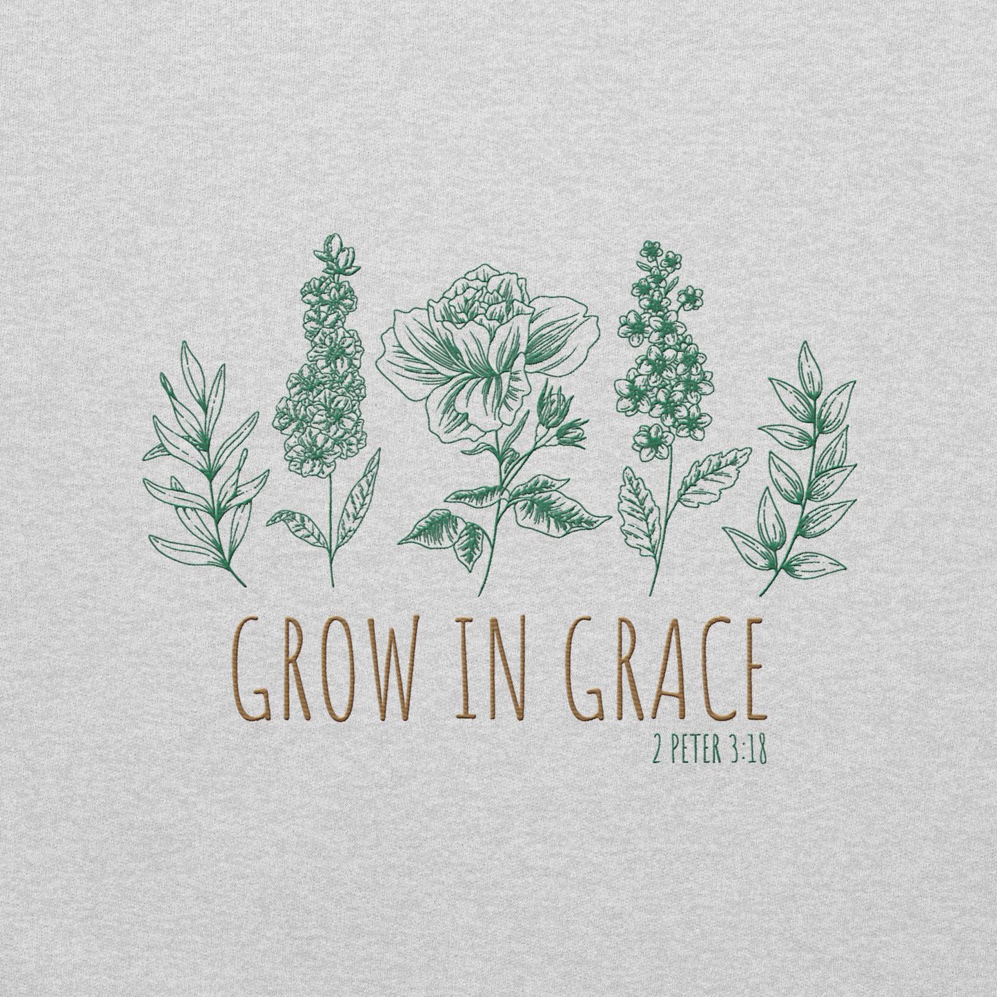 Grow in Grace Embroidered Women's Sweatshirt