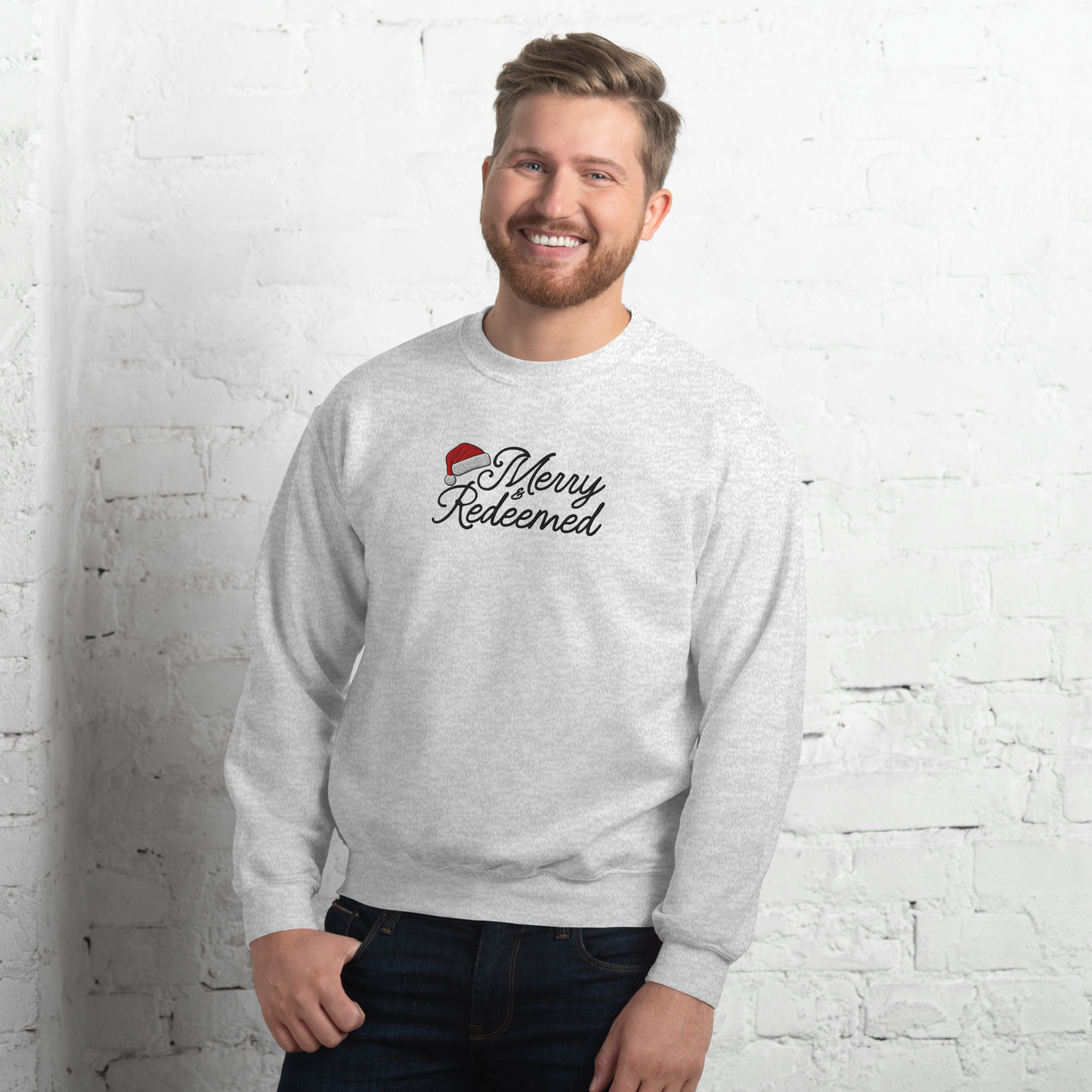 Embroidered Merry & Redeemed Sweatshirt
