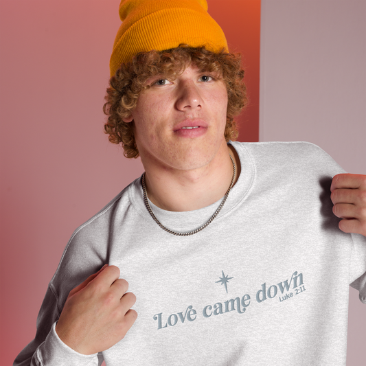 Embroidered Love Came Down Sweatshirt