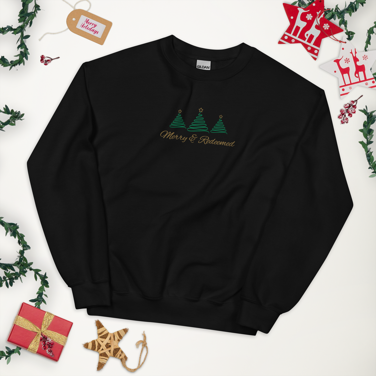 Embroidered Merry & Redeemed Sweatshirt