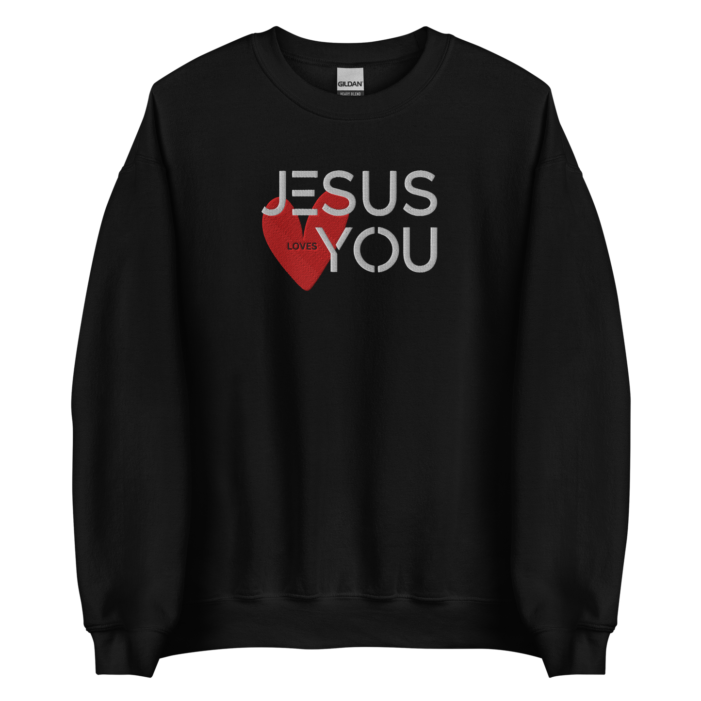 Jesus Loves You Embroidered Sweatshirt