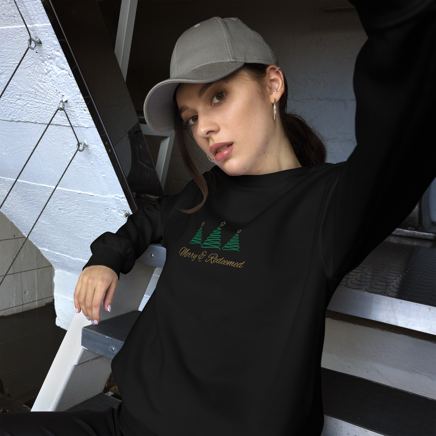 Embroidered Merry & Redeemed Sweatshirt