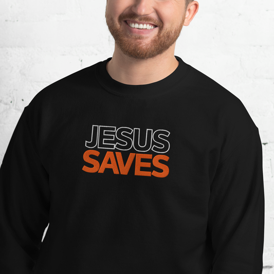 Embroidered Jesus Saves Sweatshirt