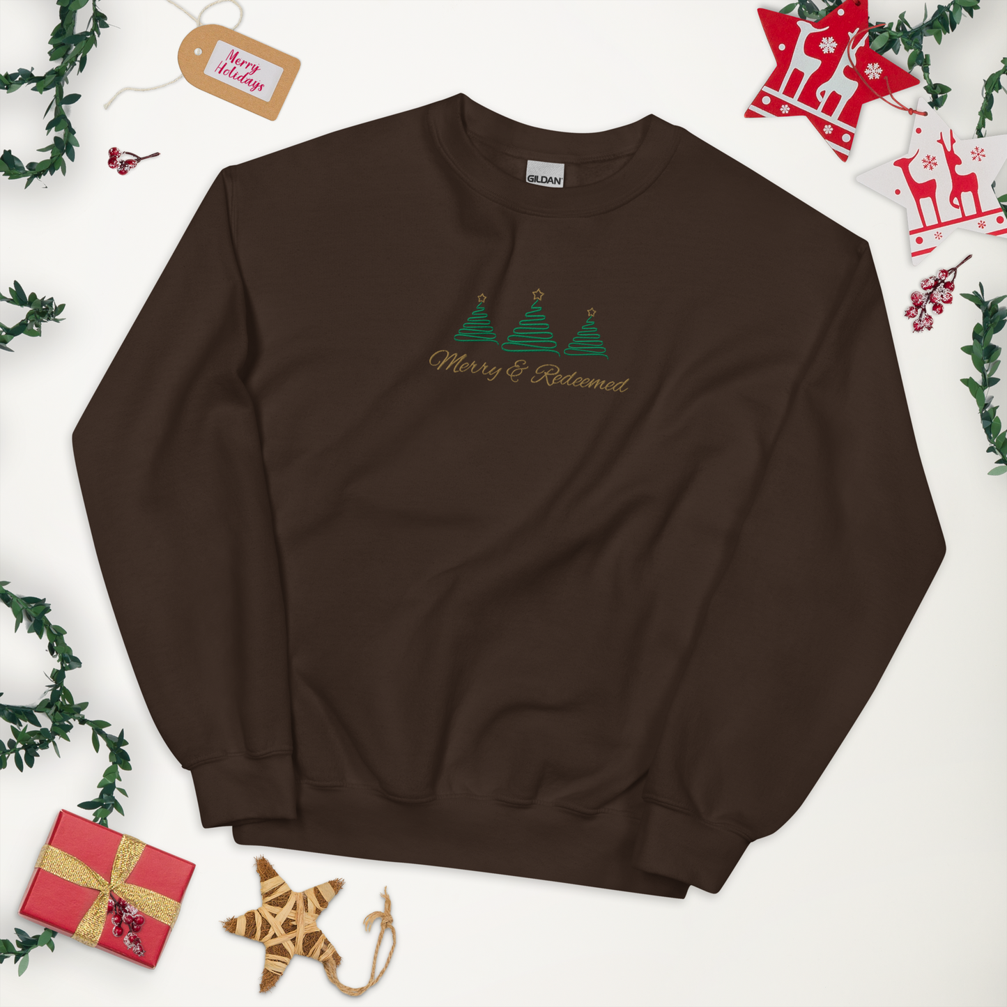 Embroidered Merry & Redeemed Sweatshirt