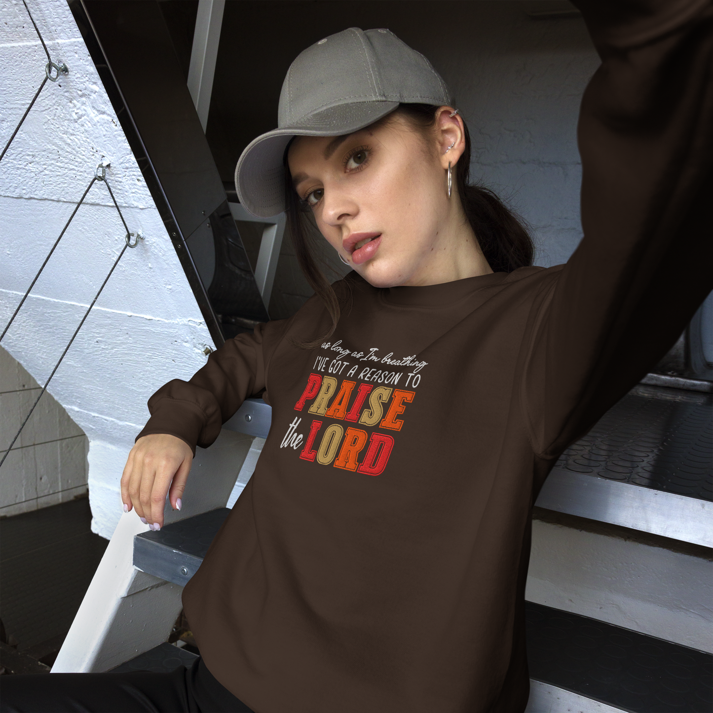 Praise The Lord Embroidered Sweatshirt