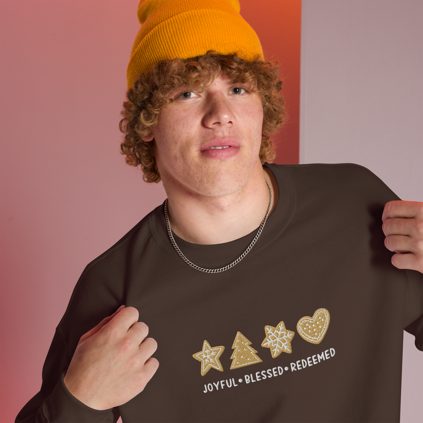 Embroidered Joyful Blessed Redeemed Sweatshirt