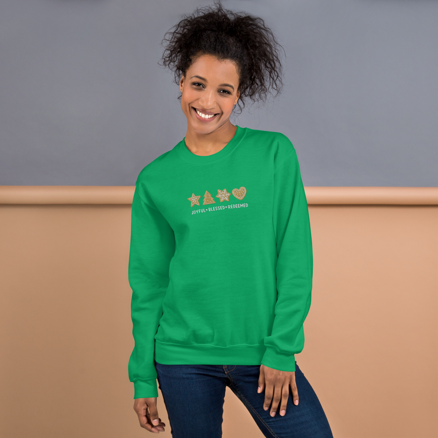 Embroidered Joyful Blessed Redeemed Sweatshirt