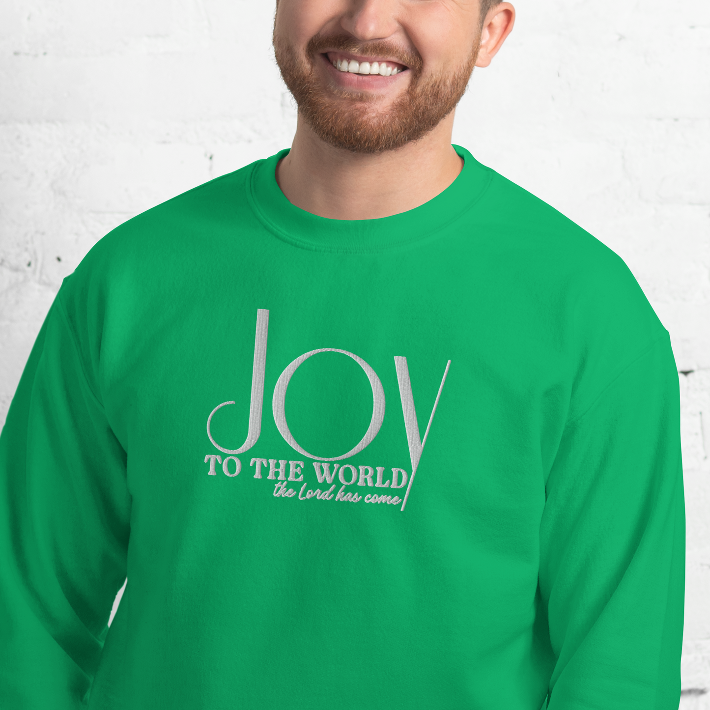 Embroidered Joy to The World Sweatshirt