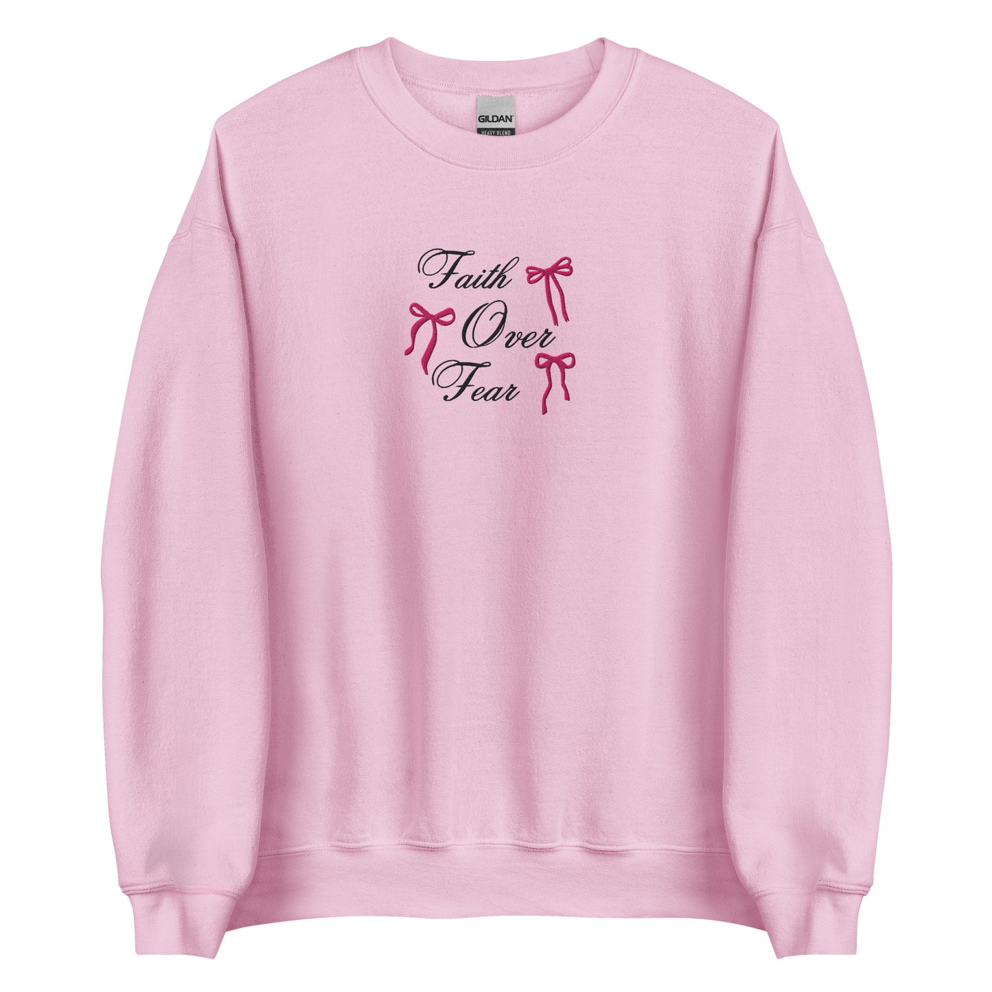 Embroidered Faith Over Fear Sweatshirt