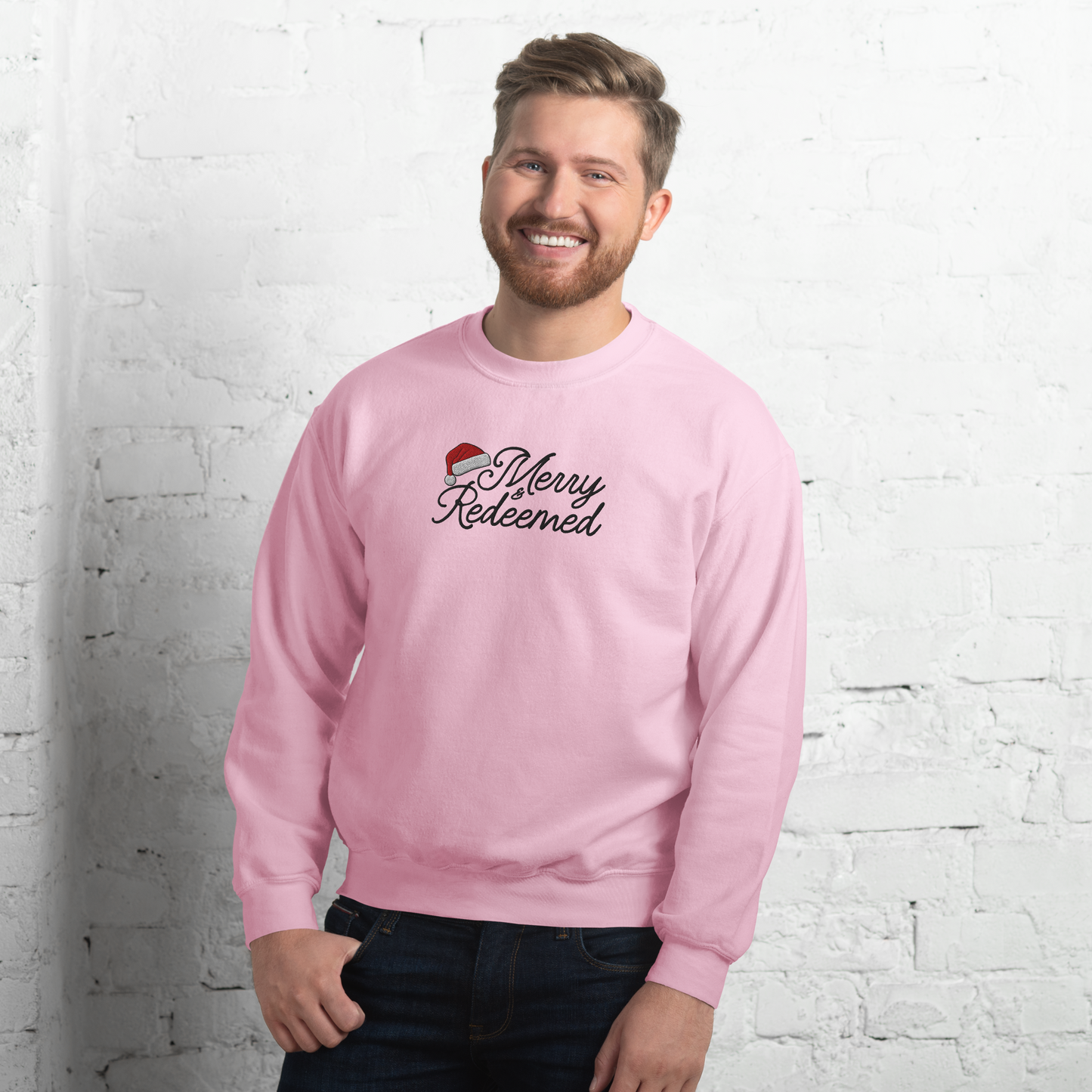 Embroidered Merry & Redeemed Sweatshirt