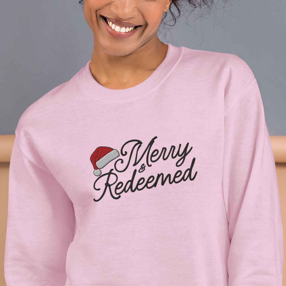 Embroidered Merry & Redeemed Sweatshirt
