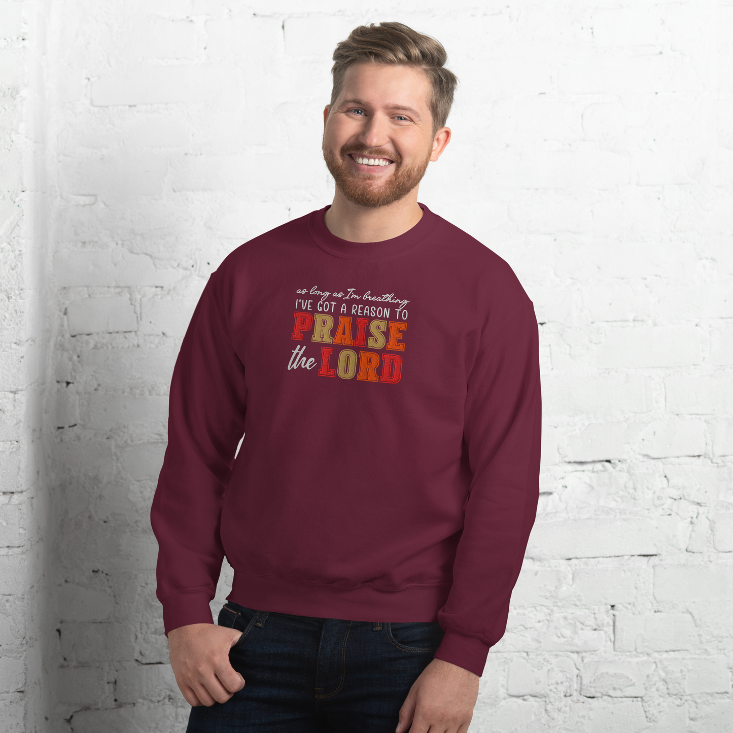 Praise The Lord Embroidered Sweatshirt