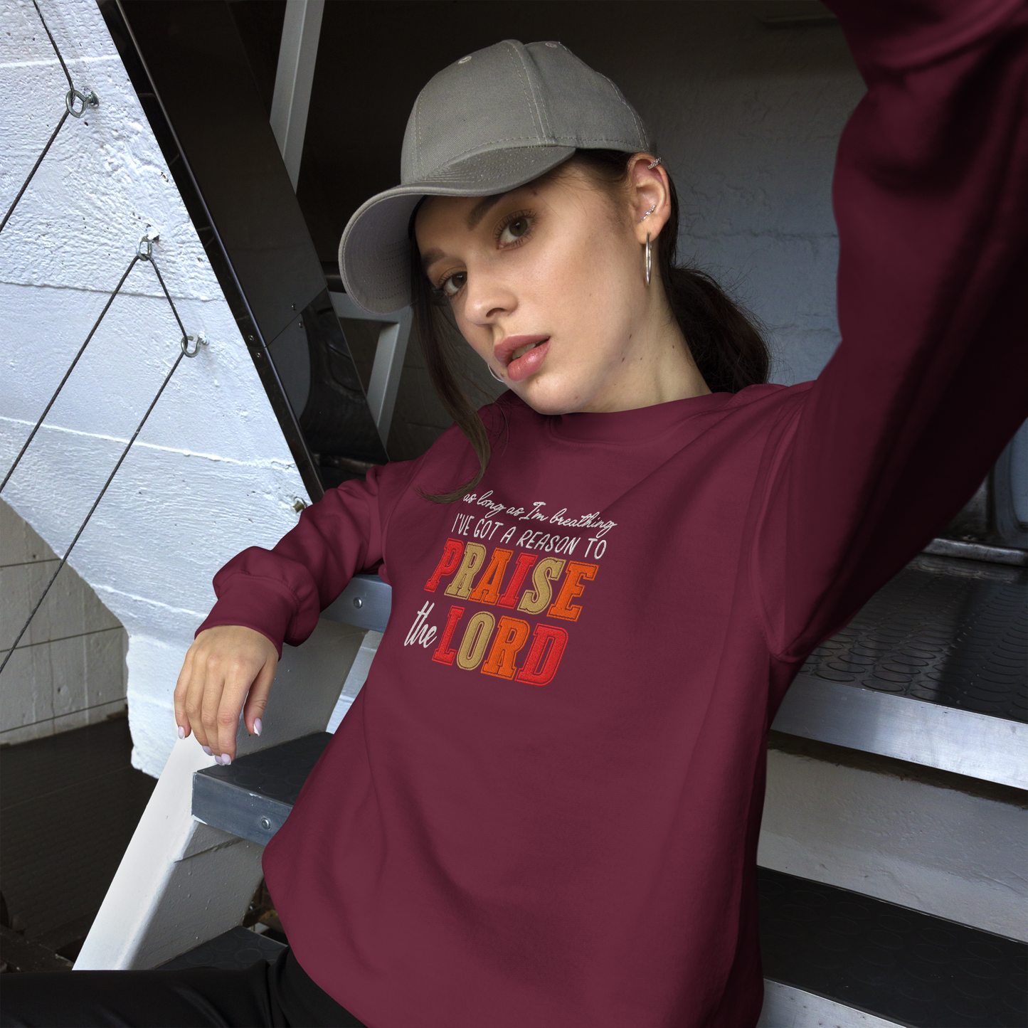 Praise The Lord Embroidered Sweatshirt