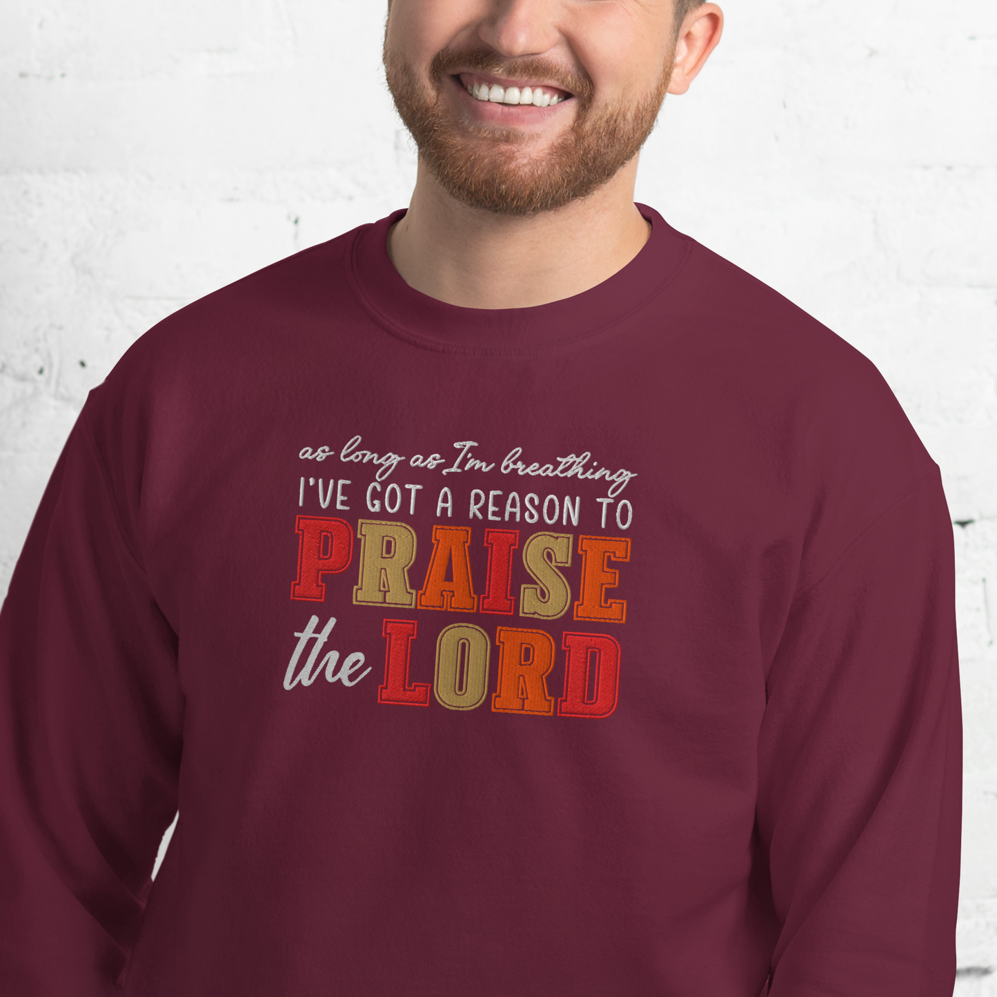 Praise The Lord Embroidered Sweatshirt