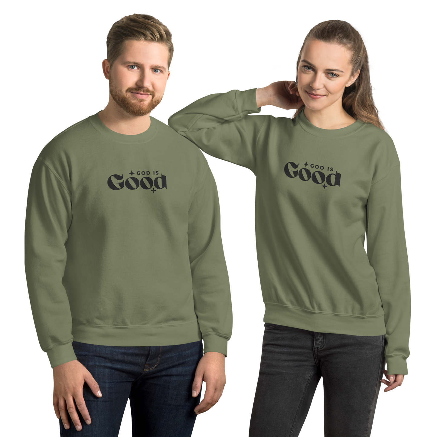 God is Good Embroidered Sweatshirt