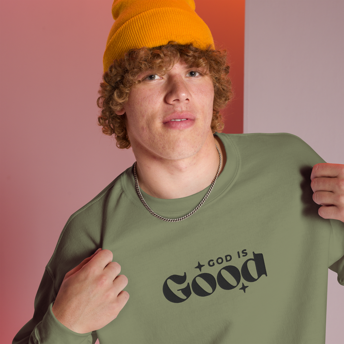 God is Good Embroidered Sweatshirt