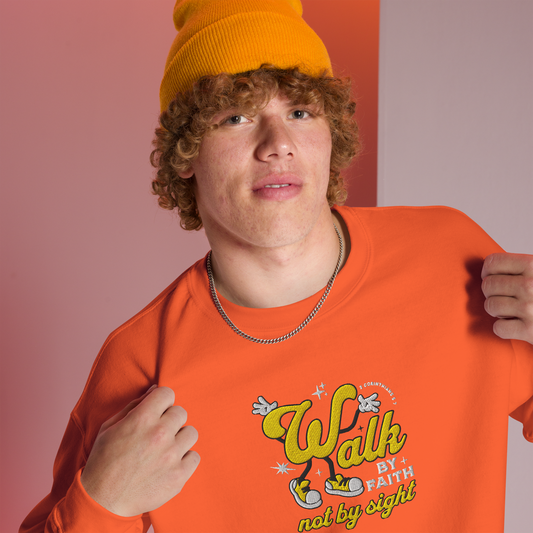 Embroidered Walk By Faith Sweatshirt