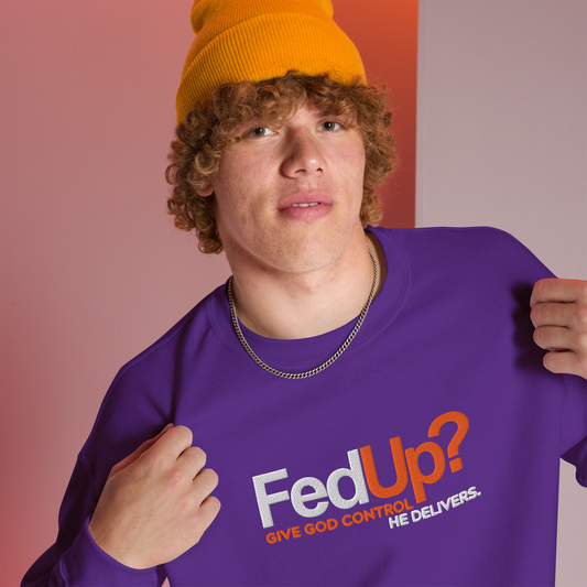 Embroidered Give God Control Sweatshirt