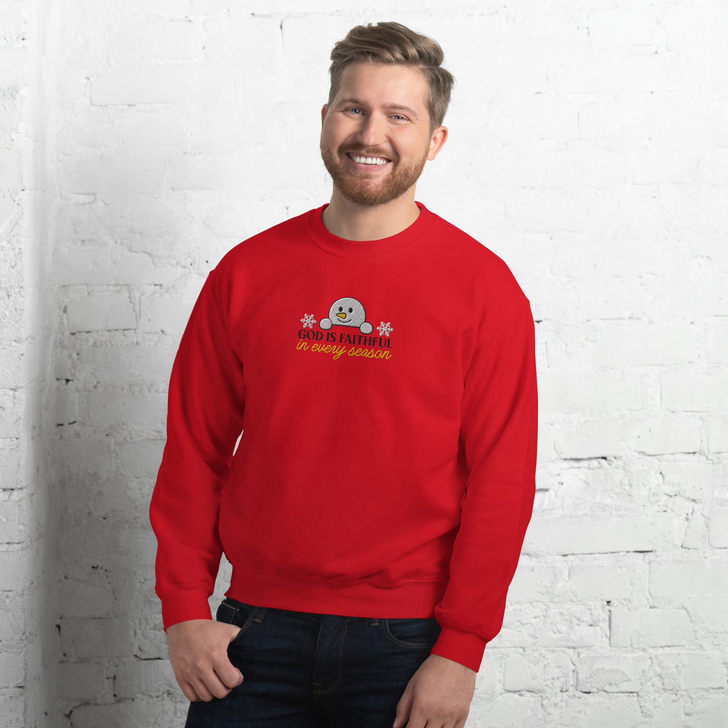 Embroidered God Is Faithful Sweatshirt