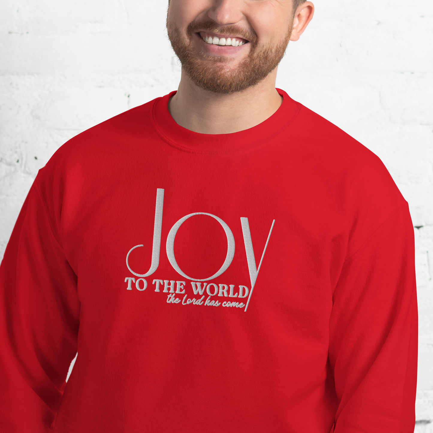 Embroidered Joy to The World Sweatshirt