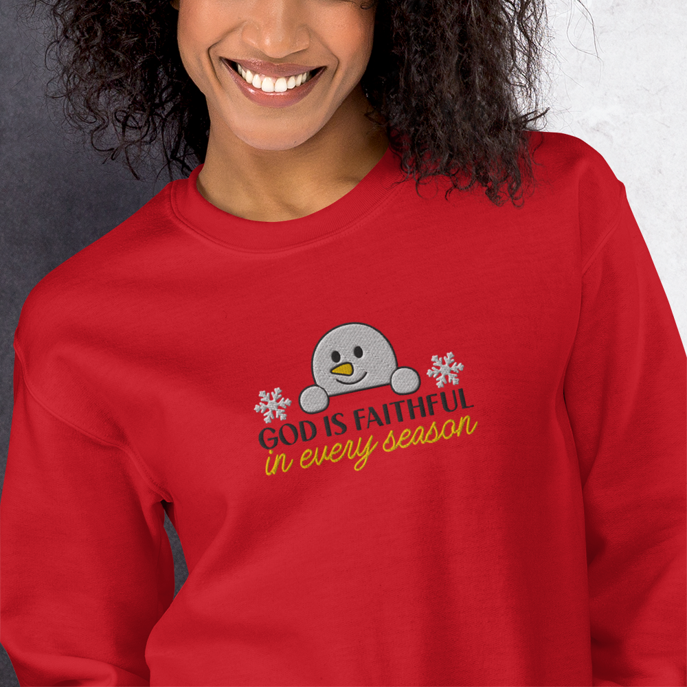 Embroidered God Is Faithful Sweatshirt