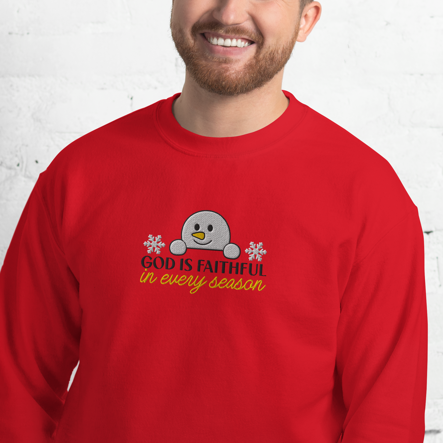 Embroidered God Is Faithful Sweatshirt