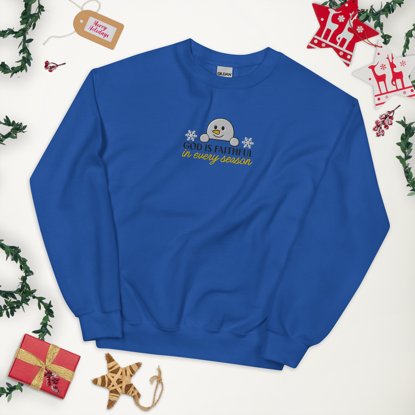 Embroidered God Is Faithful Sweatshirt