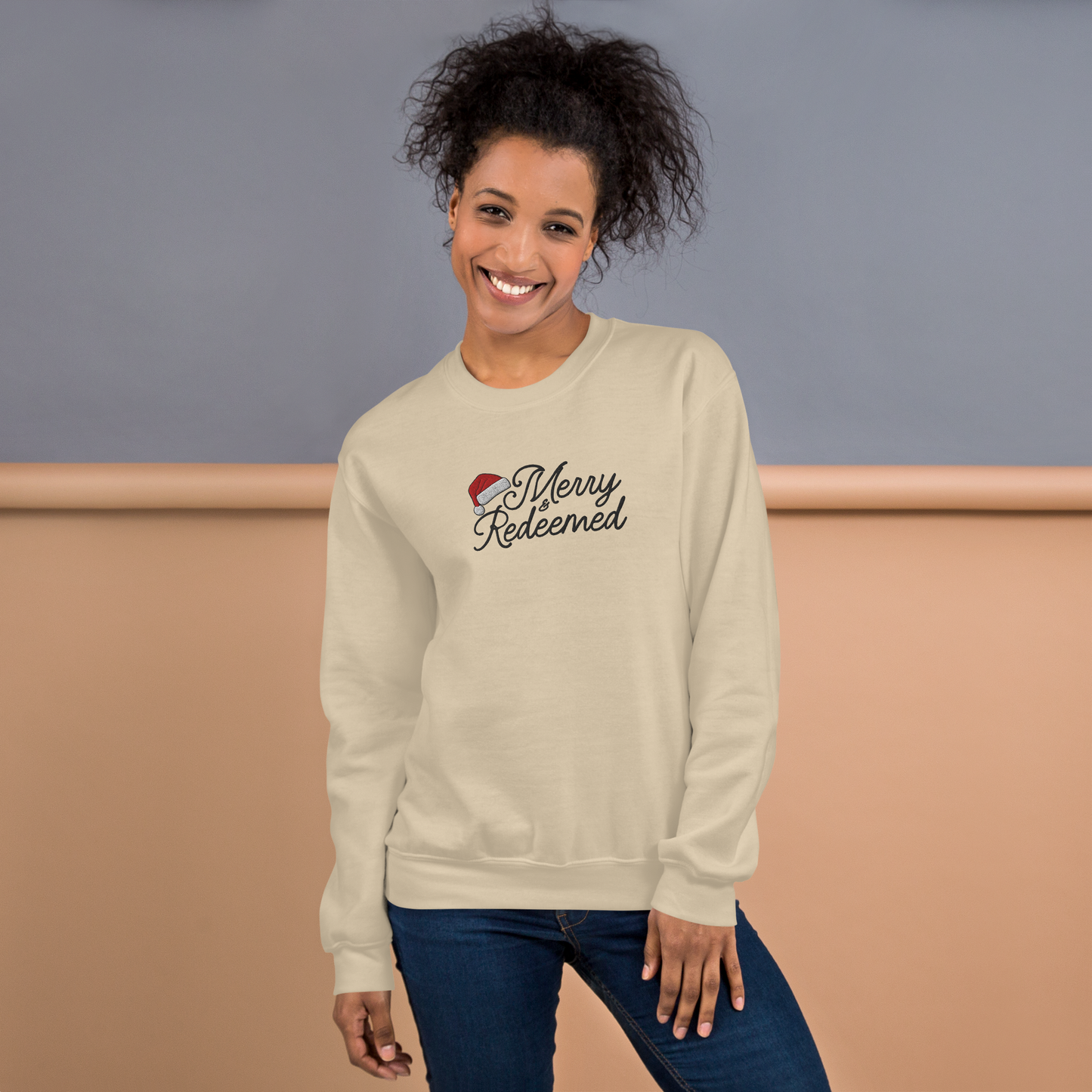 Embroidered Merry & Redeemed Sweatshirt