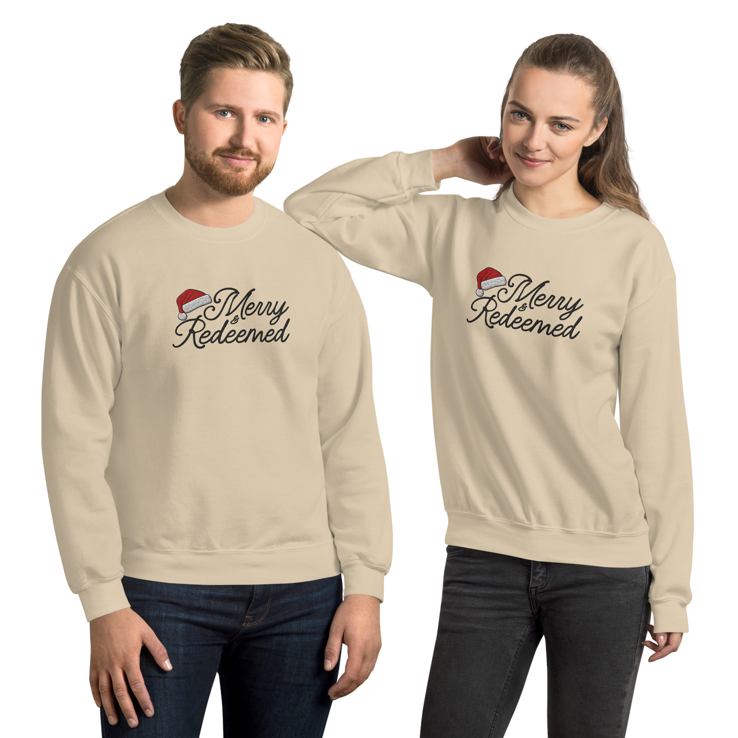 Embroidered Merry & Redeemed Sweatshirt