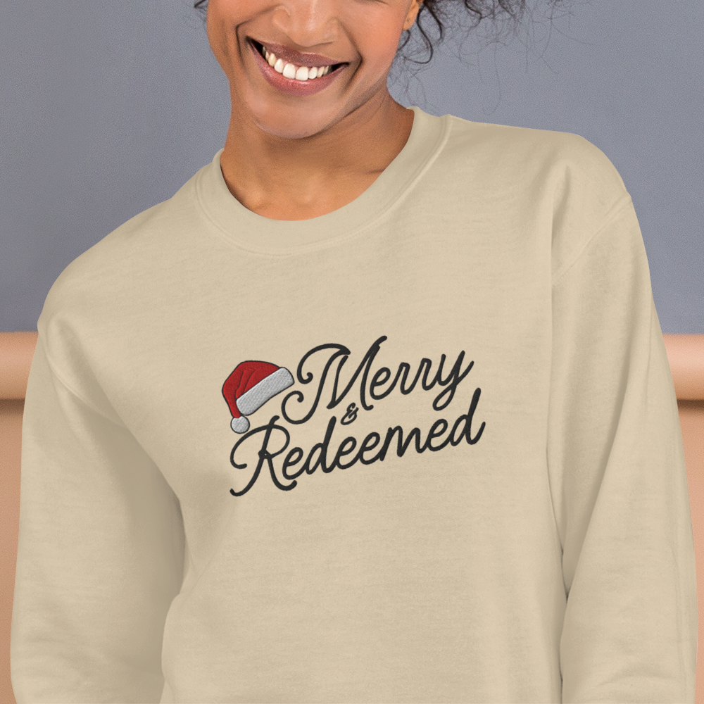 Embroidered Merry & Redeemed Sweatshirt