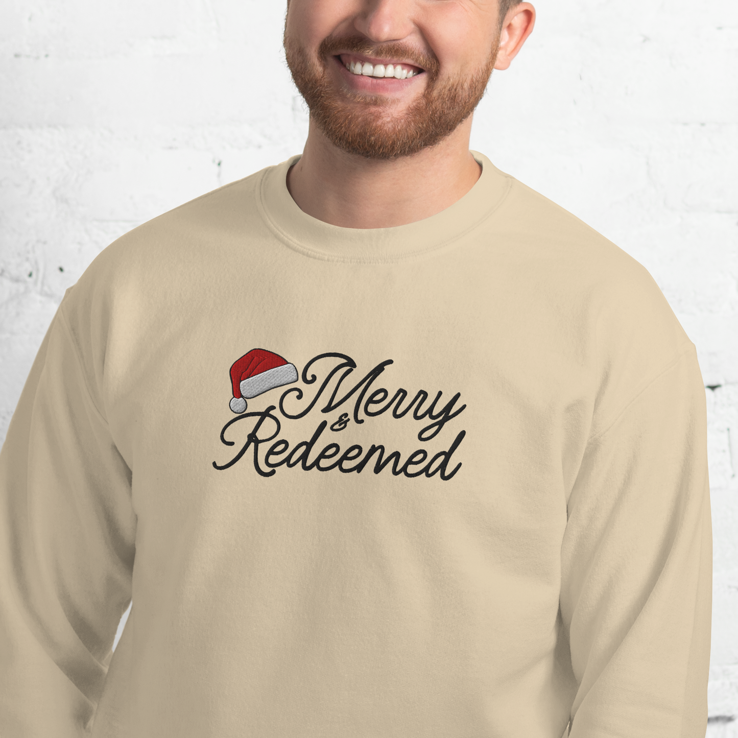 Embroidered Merry & Redeemed Sweatshirt