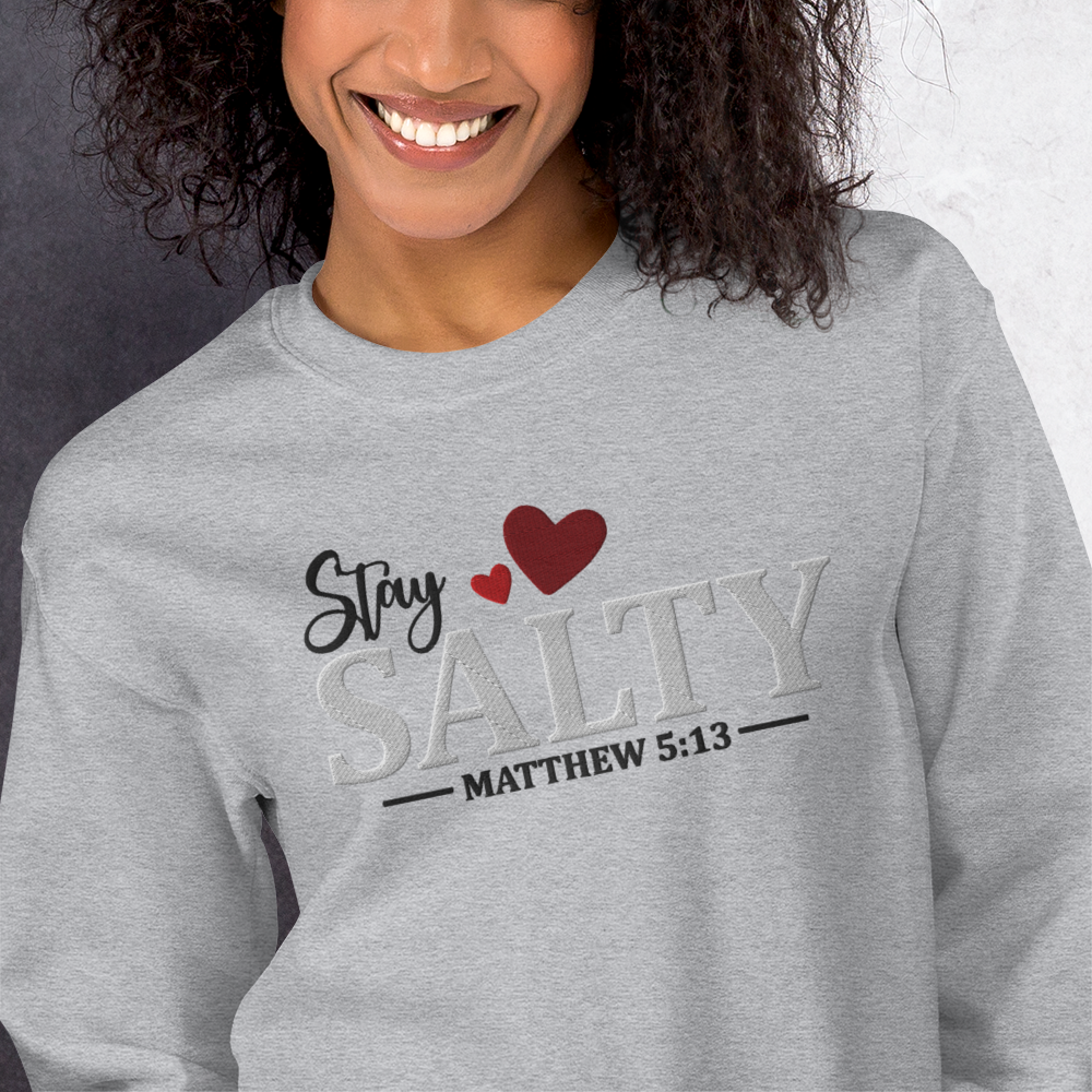 Stay Salty Matthew 5:13 Embroidered Sweatshirt
