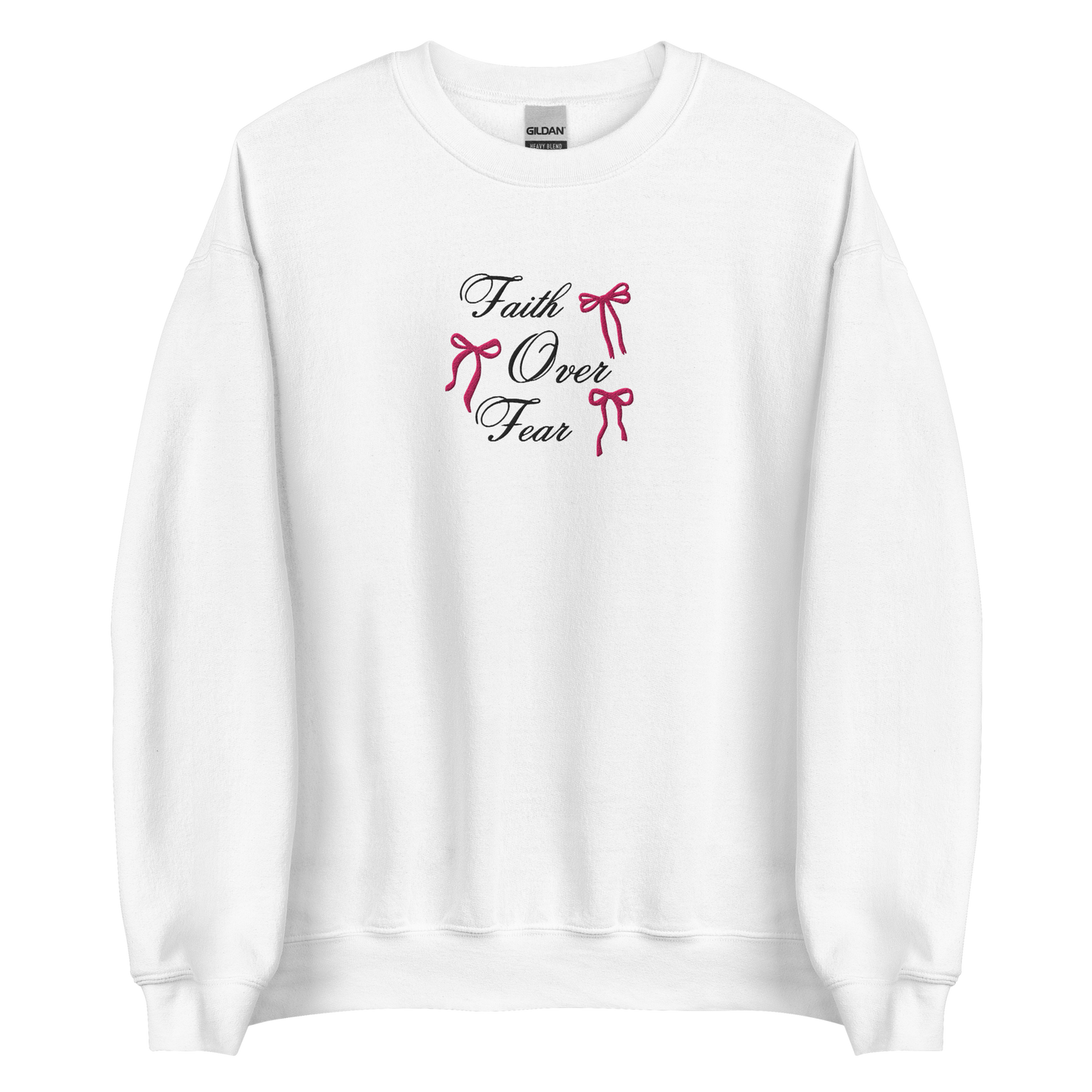 Embroidered Faith Over Fear Sweatshirt