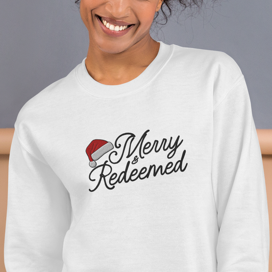 Embroidered Merry & Redeemed Sweatshirt