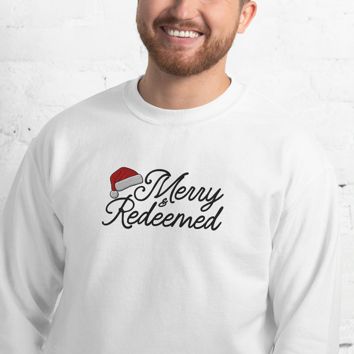 Embroidered Merry & Redeemed Sweatshirt
