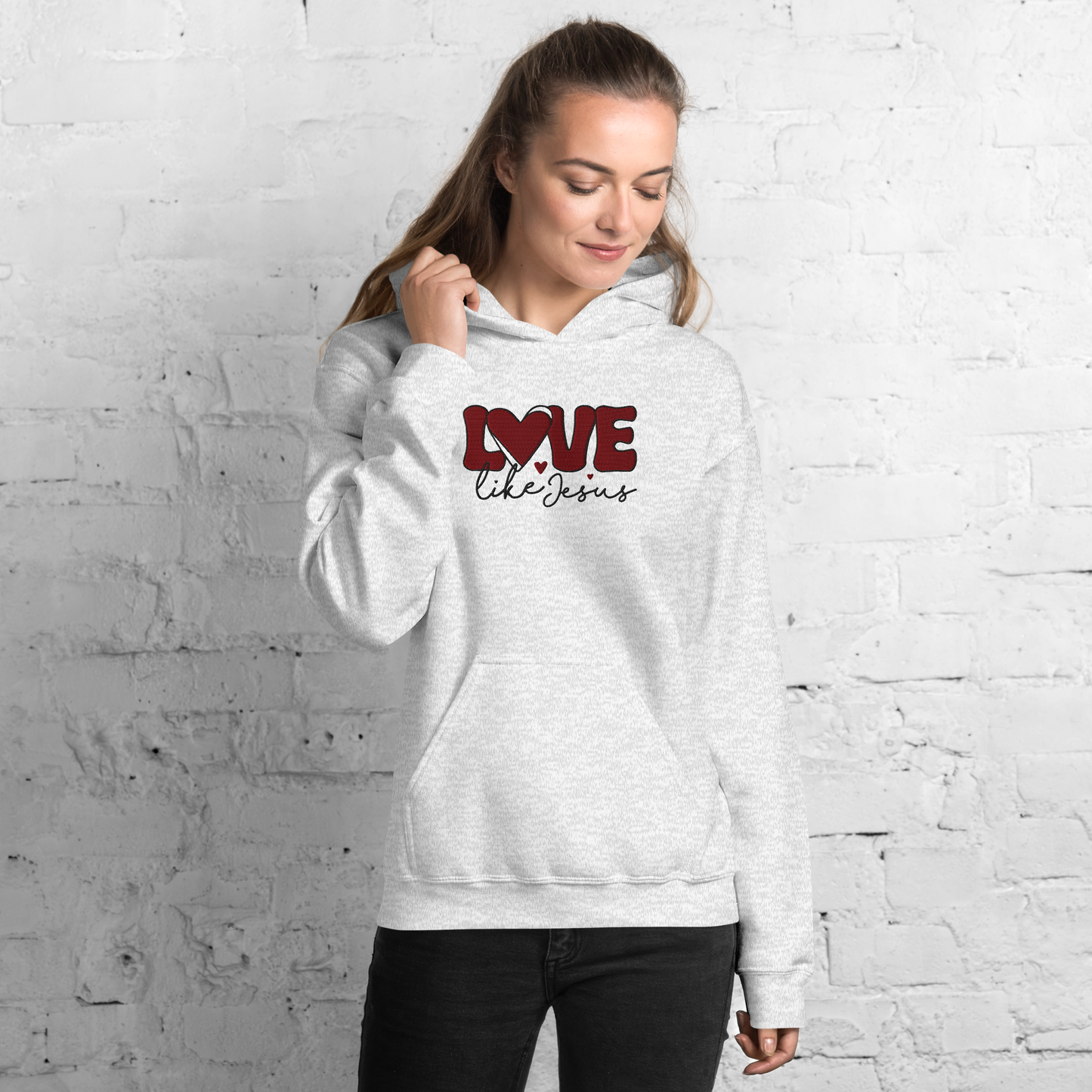 Love Like Jesus Embroidered Hoodie