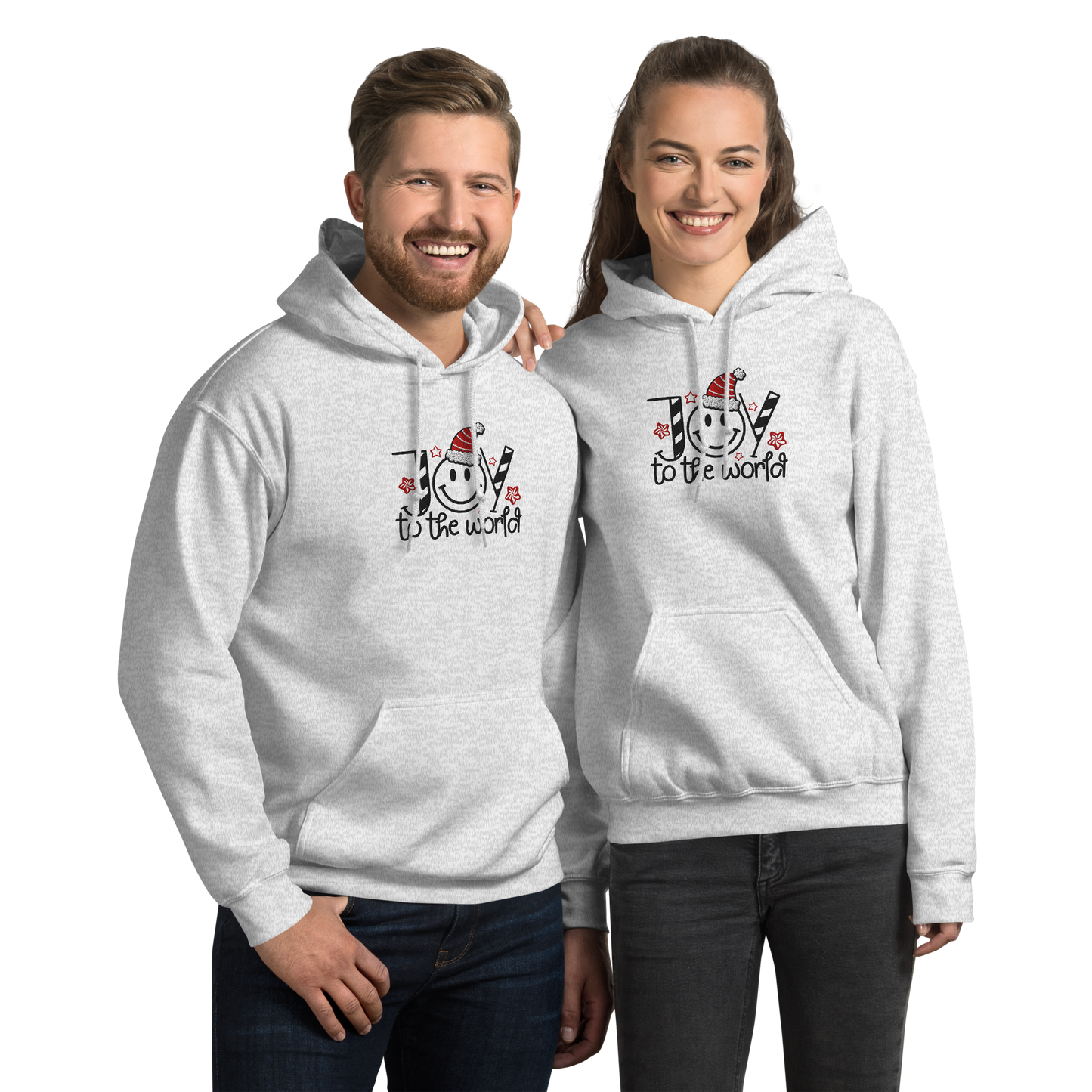 Embroidered Joy to The World Hoodie