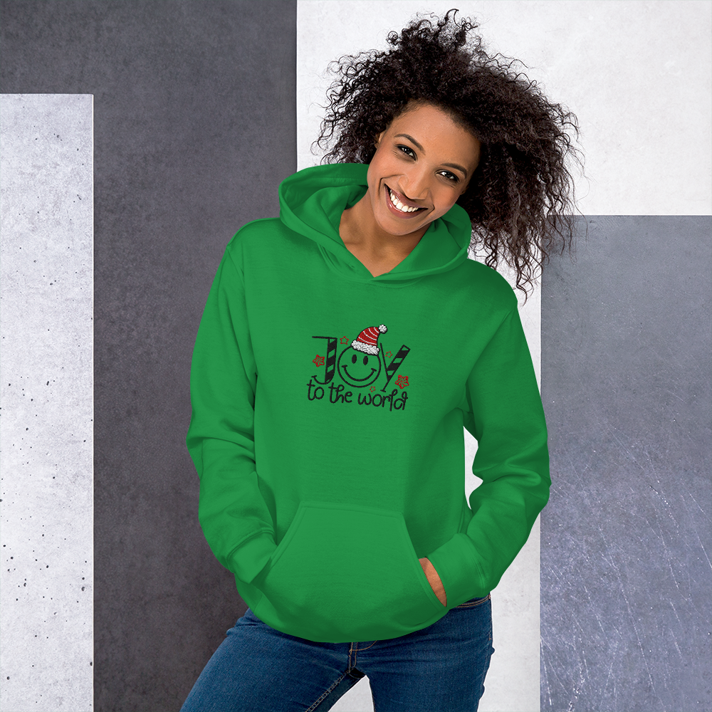 Embroidered Joy to The World Hoodie