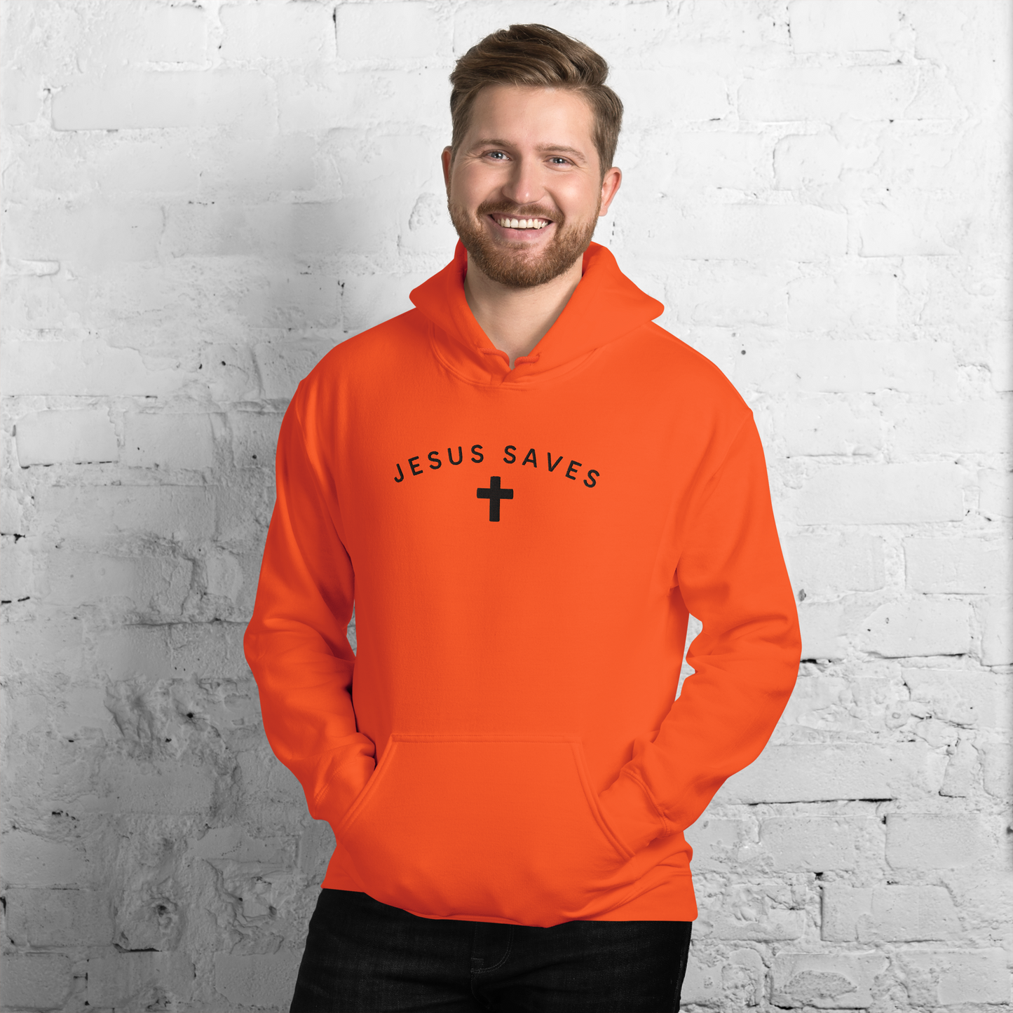 Embroidered Jesus Saves Hoodie