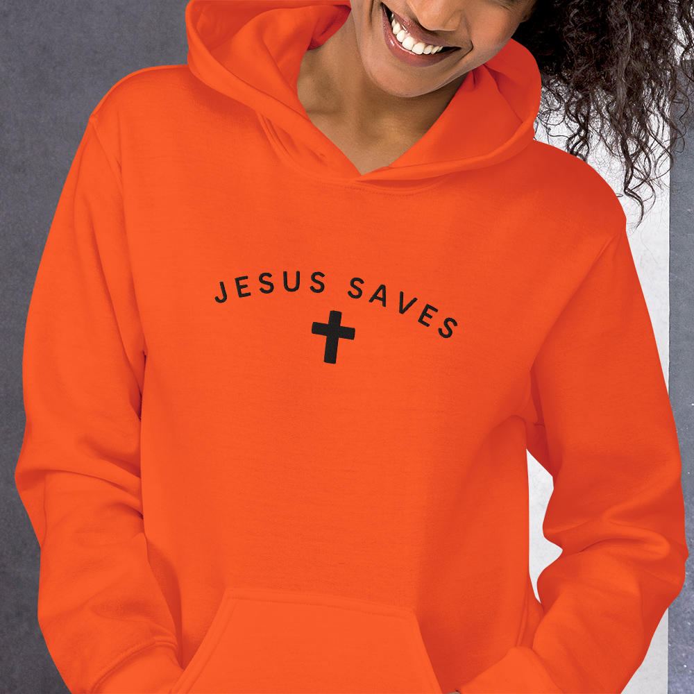 Embroidered Jesus Saves Hoodie
