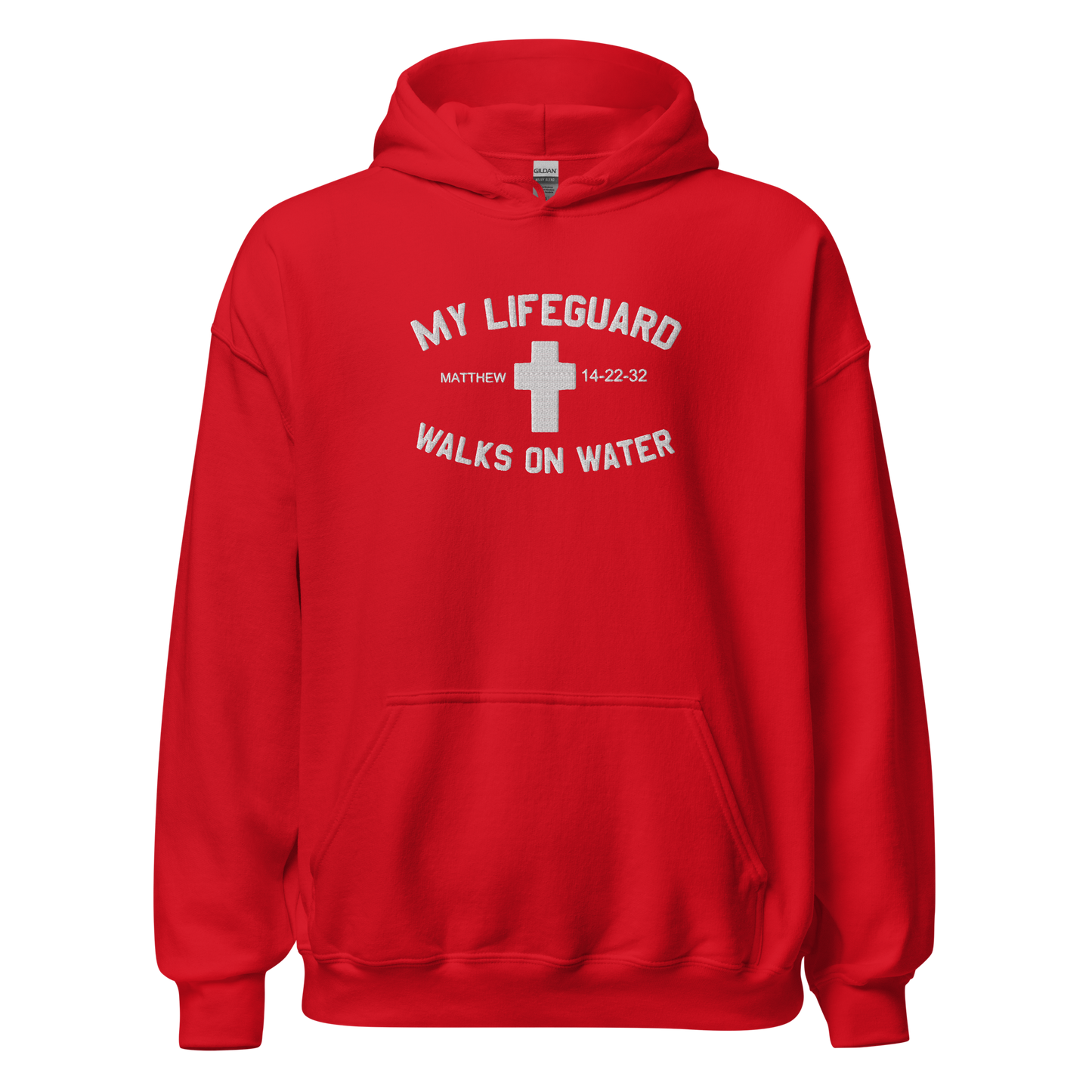 My Lifeguard Walks on Water Embroidered Hoodie